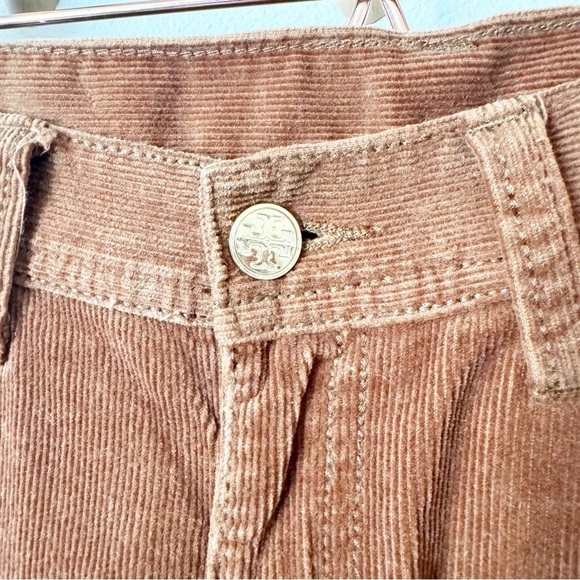 Tory Burch Brown Thin Corduroy Straight Leg Pants - Picture 4 of 8